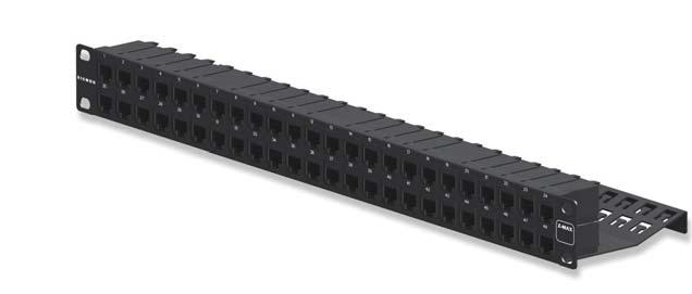 In addition to traditional 24 port / 1U flat and angled versions, the Z-MAX shielded panels are also available in 48 port / 1U configurations to permit high density installations.