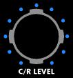 Level and Cut C/R LEVEL (control room level): Sets the output level of the control room loudspeakers WARNING: This