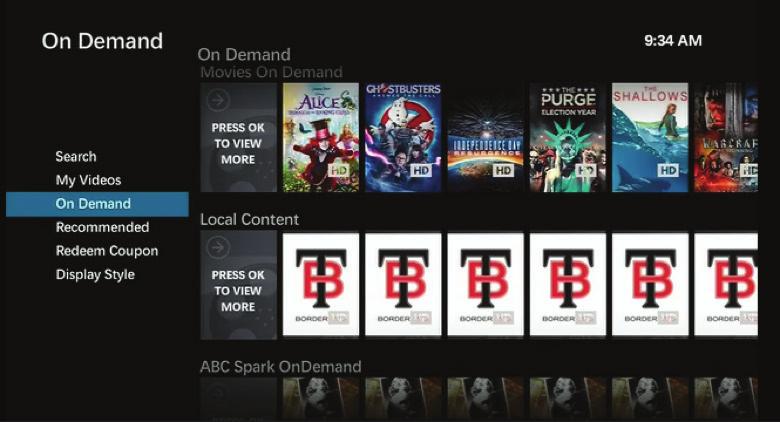 On Demand You can rent movies and other programs through the Tbaytel Digital TV On Demand service. Once you rent a video, you can watch it immediately or at any time before the rental period expires.