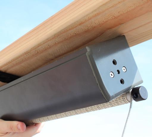 Note: you may need to push the plastic tabs on the Valance Brackets to help the shade click into place.