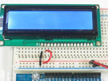 Connect the Arduino up to power, you'll notice the backlight lights up.