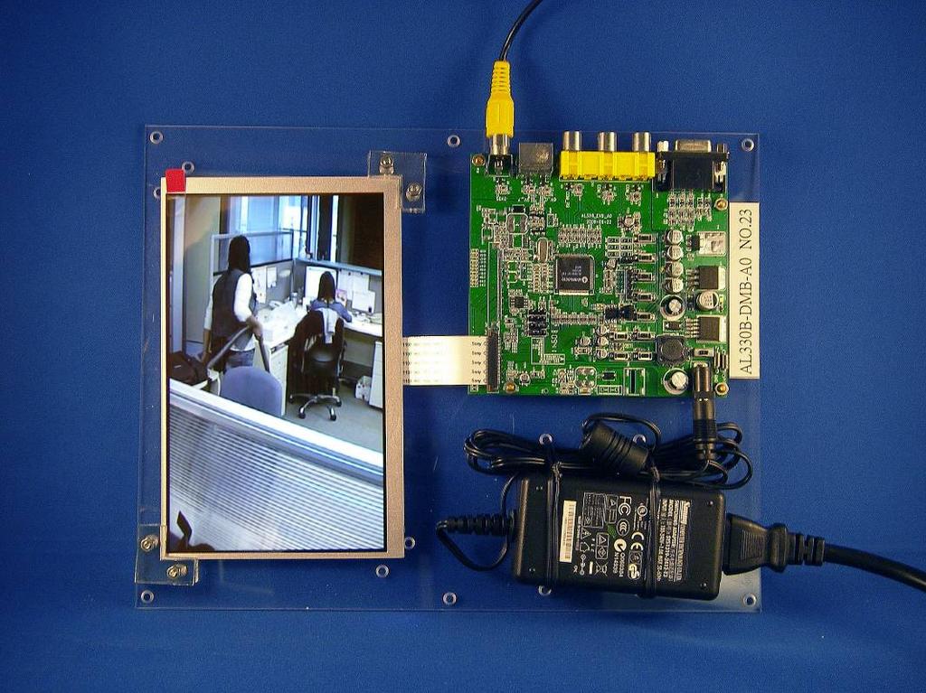 The video image from the Video Source should almost immediately show up on the LCD display.