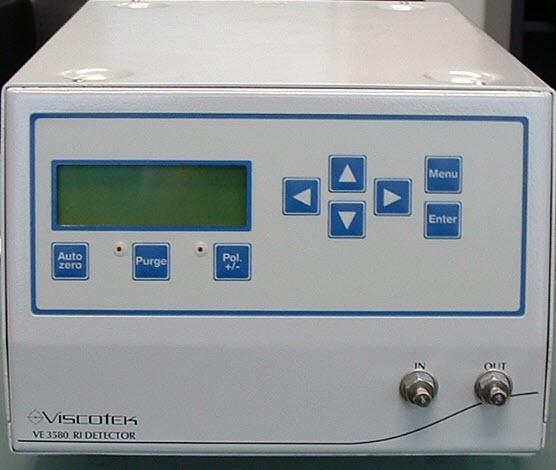 Front Panel and Keyboard Figure 5: Front panel of the VE-3580 RI Detector Front Display The VE-3580 refractive index detector is equipped with a liquid crystal display to show the current detector