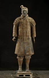 Section III: Quest for Immortality (Room 4) Armored Infantryman Qin dynasty (221 206 BC) Earthenware H. (72.8 in.) W. (25.6 in.