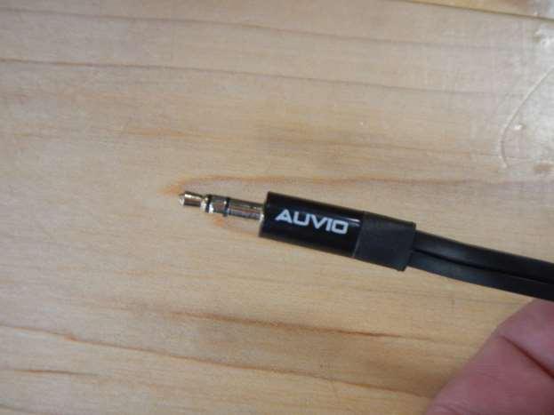Connect the other end of the provided stereo audio cable to the audio output connector of your MP3 Player, computer, IPod, Stereo, misc. audio output device etc.