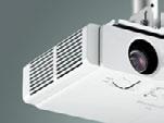 This eliminates the need to detach the projector from its ceiling bracket and greatly simplifies maintenance.
