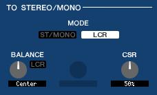 [INPUT CH 1 48] [ST IN channel 1 4] PAN (BALANCE for ST IN) ST M(C) Adjusts the panning of the signal sent from the input channel to the STEREO bus L/R channels.