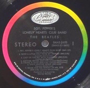 song on side one is shown on the label as With a Little Help From