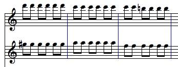 Possible ways to deal with this is to use the lower pitches as appoggiaturi, to set the two pitches to sixteenth notes, or to choose one of the pitches and maintain the eighth note rhythm.