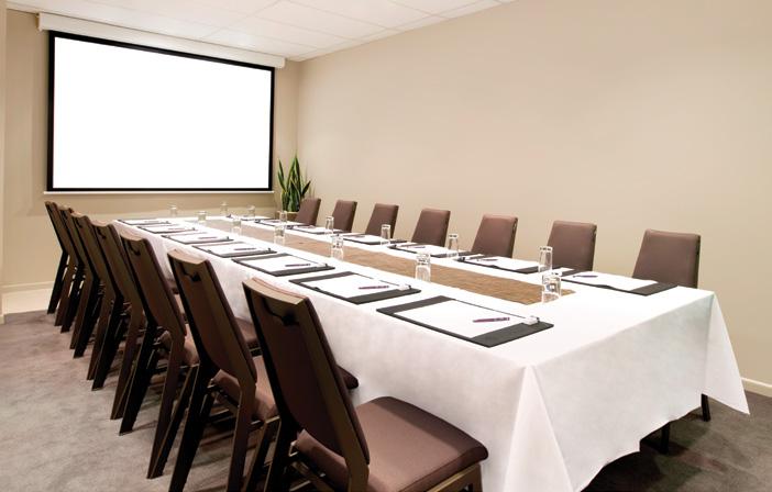 The Directors Boardroom features a retractable widescreen format projection screen (2545mm x   Additionally the room includes a high