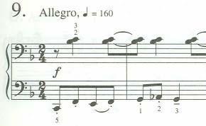 There is no imitation throughout the series until the final section where Bartók uses a complete canon, but even here the bar-lines for the two staves do not coincide (see example 4). 23 Ex.