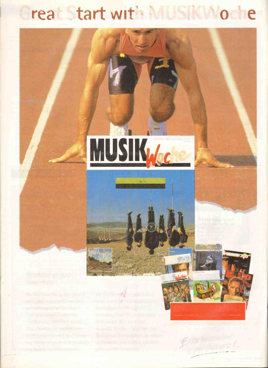 Great Start with MUSIKWoche la. Oktober 1993-I. Jahrgang - DM 6,- 7 C TH F. NEW ROJECT OF ENTERTAINMENT MEDIA VERLAG GmbH a co.