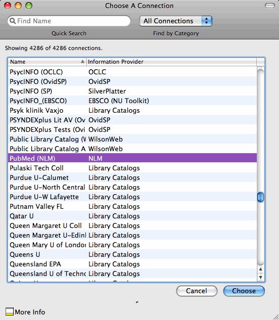 Choose either the The Integrated Mode or the The Online Search Mode (Temporary Library) icon in the upper left-hand corner of your EndNote library window.
