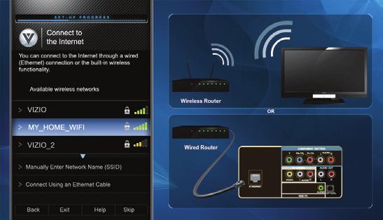 Select the name of your wireless network from the list of