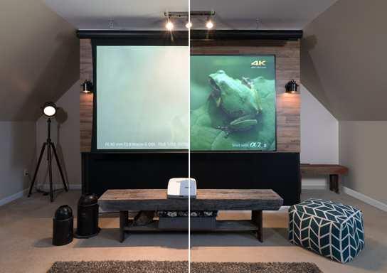 Aeon CLR comparison with matte white screen under ceiling lights Section 7: About Elite Screens Company Description Elite Screens Inc.