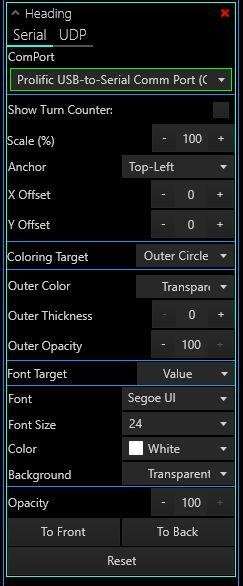 . Show Turn Counter Check this box to include showing turns on the header overlay.. Scale and position offset Adjust the size of the overlay as it appears on the video. as well as the X and Y offset.