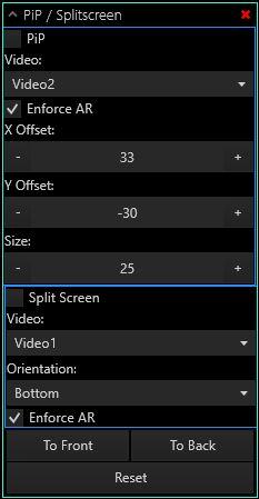 . Select Source Video Set the video to be inserted. 6 0. Enforce AR (Aspect Ratio) Ensures video is represented in its natural proportions while in Picture-in-Picture / Splitscreen mode.