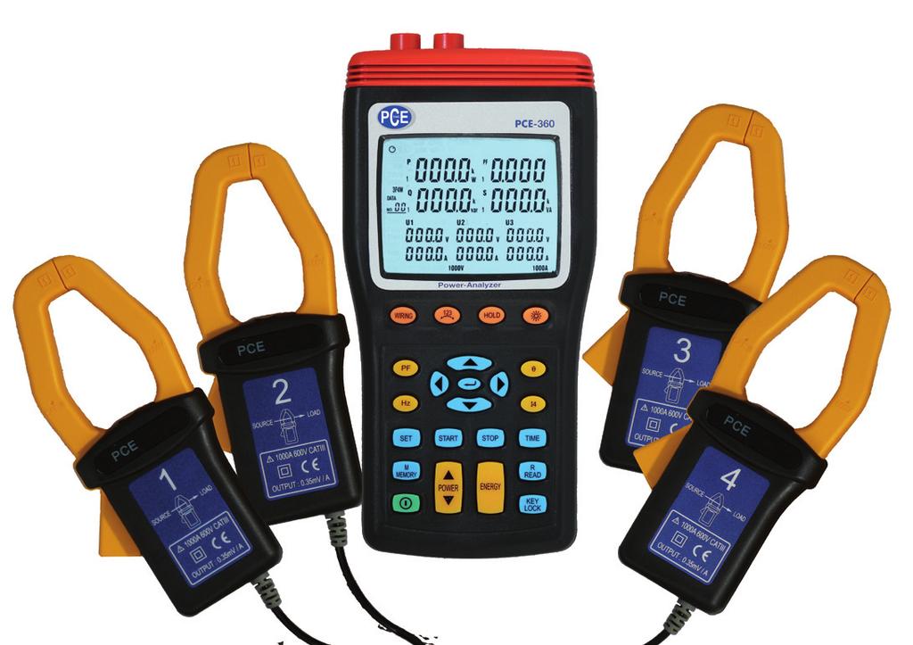 of data (504 KB) 12,000 sets of data per measurement voltage / current measurement (TRMS) measures power factor and phase angle measures active, apparent &