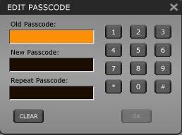 The default password for all four end user modes is 111 and can be changed for each mode by any user who knows the password for that mode.