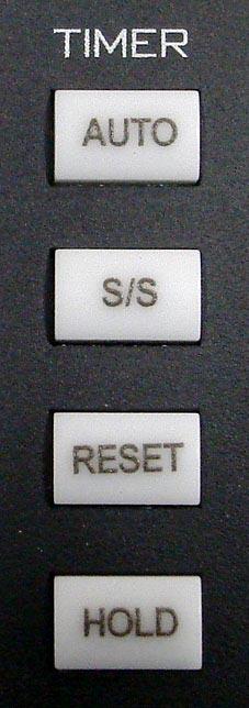 The S/S (start/stop) button halts the timer, holds the last count, and then restarts and accumulates the count when depressed again perfect for compiling tapes of desired duration.