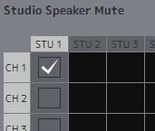assigned to AES/EBU Out 1/2 to which the recording booth speakers are connected. 3. Mute Studio Speaker output automatically when the mic is on.