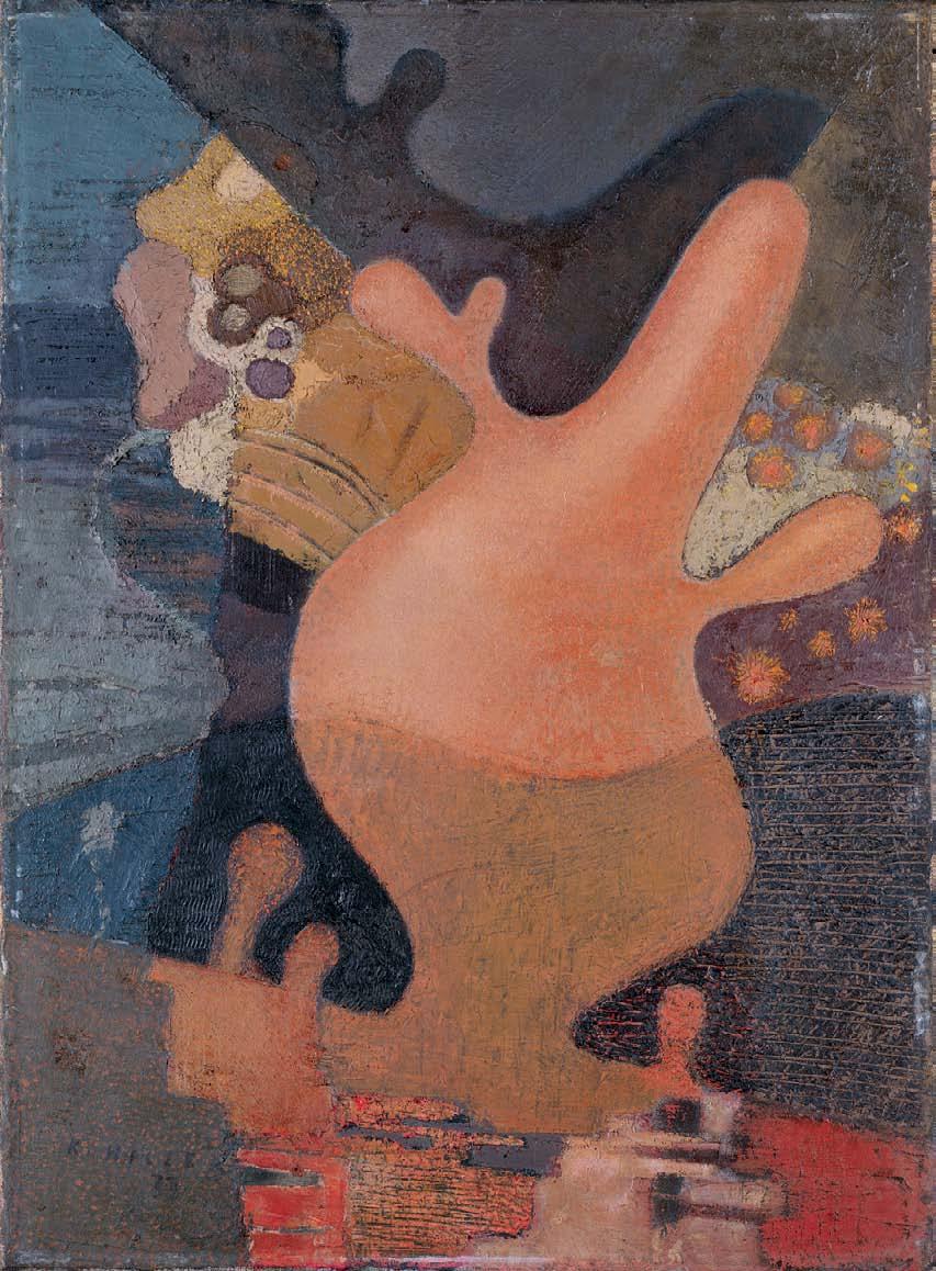 left: Karol Hiller (1891 1939) Rain, 1934, oil on canvas, Muzeum Sztuki, Łódź right: Paul Klee (1879 1940) Die Gestirne über den Dingen / The Stars above Things, 1913, ink on paper, Muzeum Sztuki,