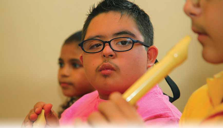 José Manuel León Leal, who studies recorder at the Lara Center, is one of the youngsters who has benefitted from the System s Special Education Program There s a place for everyone in the System n
