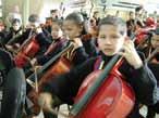 Pernambuco (Brazil) The National Youth and National Children s Orchestras, both conducted by Dudamel, took it in turns to perform.