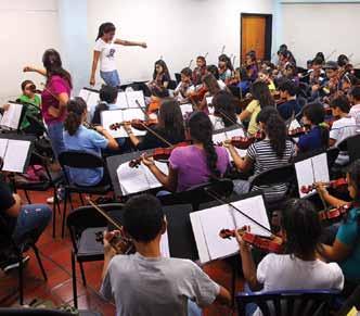 Taking part in activities with an orchestra, on the other hand, provides opportunities for sharing interests, experiences, values, and techniques and generates healthy competition.