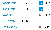 Parameters 6.1 Parameters 6.1.1 Sampling Parameters Fig. 6-13: Sampling Parameters SAMPLE RATE Configures the ARB sample rate. This value affects the LINE SPACING display.