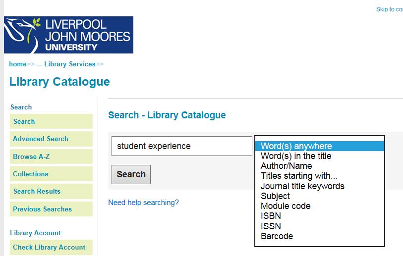 Library Services How to find books and e-books Introduction This guide will explain how to access and search: - the Library Catalogue to find relevant books on your topic or locate a specific book