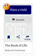 PLACE A BOOK ON HOLD If the title you have selected is already checked out, you can be placed on the waiting