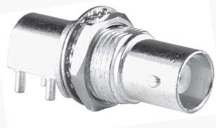 Right Angle Bulkhead Jack Receptacle - Shielded, Extra Low Profile PART NO.