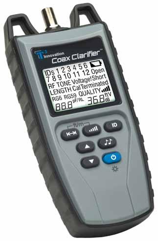 Up to 12 ID Only Coax Remotes are also available for wiremapping on home runs. Cable Length Determines cable run length and reports the location of an open or unterminated cable.