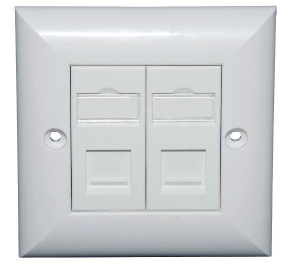Cabling Detail - Wall Outlets & Outlet Modules Wall Outlet Features Double module installed in faceplate Mounting Back Box Standard electrical type 85mm*85mm back box For