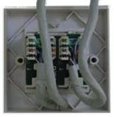 Lay conductors into IDCs Use the strain relief cable tie point to secure the cable for easier handling. Do not deform the cable by over tightening the cable tie.