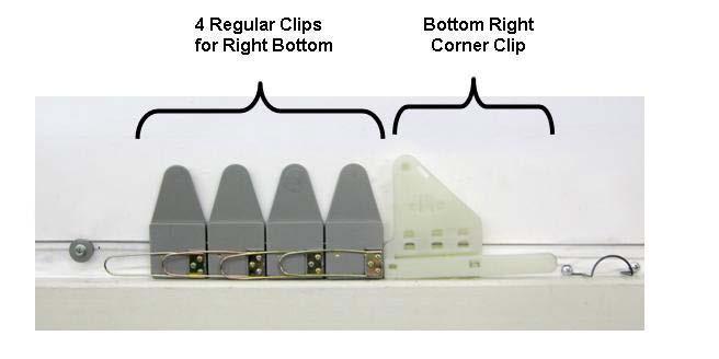 Bottom Right Side : 1 corner clip and 4