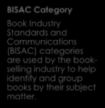 Categories BISAC Category Book Industry