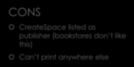 CreateSpace listed as publisher