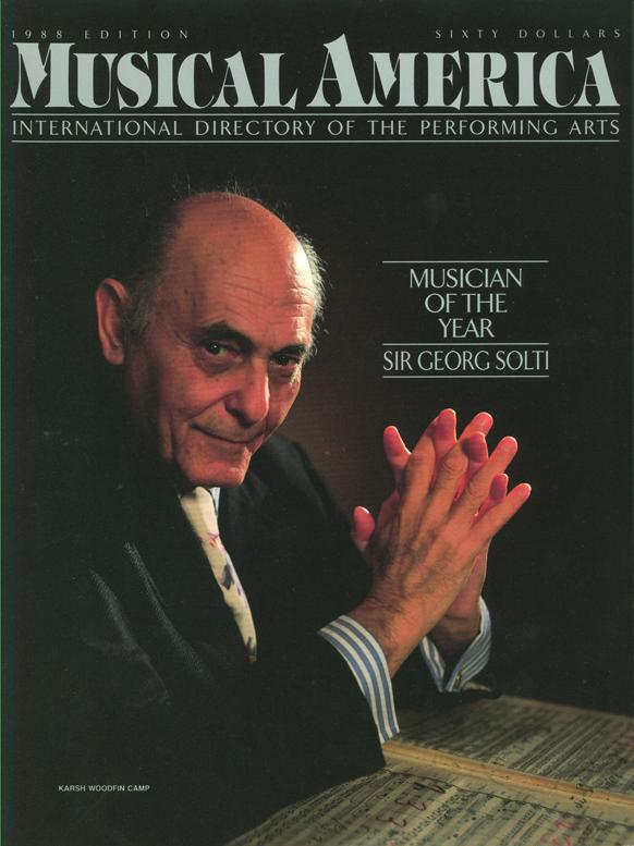 March 3, 1988 Opens the CSO s first tour to Australia, leading a concert in Perth. orchestration of Mussorgsky s Songs and Dances of Death with Sergei Aleksashkin, and Shostakovich s Symphony no. 15.