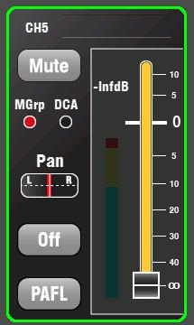 Channel Routing screen Adjust the channel Direct Output Trim from off to 10dB gain.