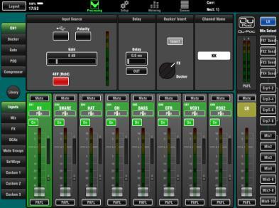 13. ios Apps for Wireless Control Two Qu apps are available from the Apple Store: QuPad Engineer s live mixing control QuYou Musician s personal monitor control QuPad is an engineer's mixing tool