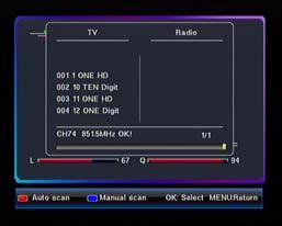 Setting for DVB Installation Auto Scan 1. Press the MENU Button to select the Main Menu and then select Settings, Installation and then DVB. 2.