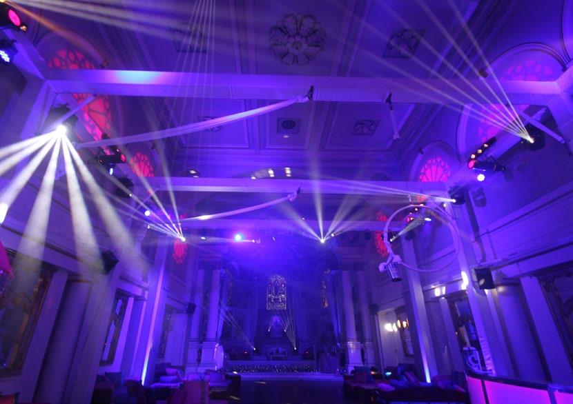 Lightshow & Effects Take the light show to another extreme Lighting is an extremely effective way of creating the ideal atmosphere you want for your event.