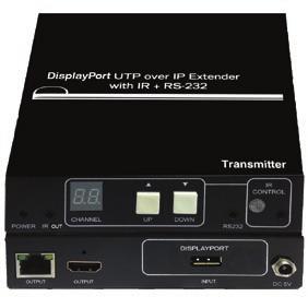 availableon transmitter DC powered DISPLAYPORT UTP EXTENDER UP TO 40 METERS to
