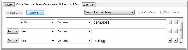In this example we want to find Campbell s Biology textbook in its 8th edition (2008).