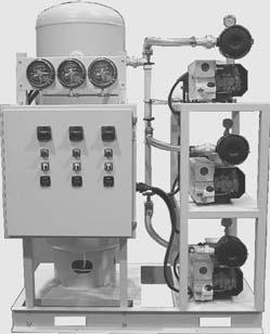 three SOGEVAC pumps - Manual isolation valves - Simple operation, high reliability, easy maintenance - Complete package with gauges and
