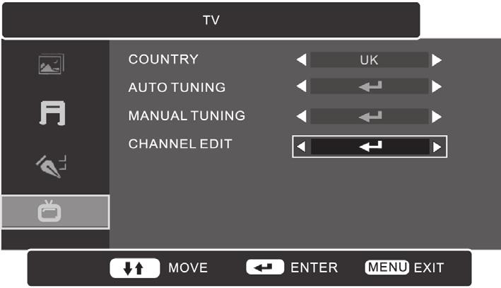 Preparation Connections Initial Setup DVR (Digital via USB port Video Recorder) Manual Tuning Allows you to make manual fine tuning adjustments if the channel reception is poor under TV mode. 1.