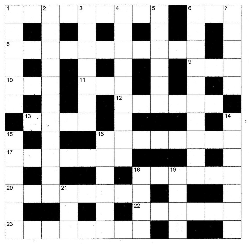 Organists Crossword 9 Solutions to this issue s prize crossword should reach the Editor by the end of March. Be sure to include name and address! Clues Across 1.