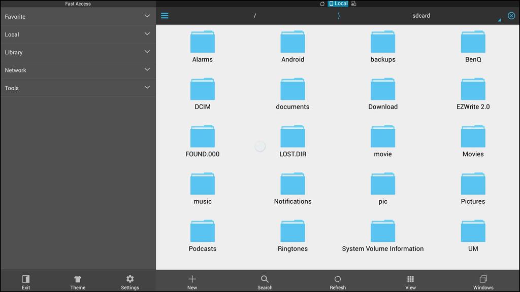 ES File Explorer Lucrul cu sistemul de operare Android 39 Atingeţi pentru a lansa ES File Explorer. Folosind această aplicaţie, puteţi să gestionaţi fişierele şi aplicaţiile.